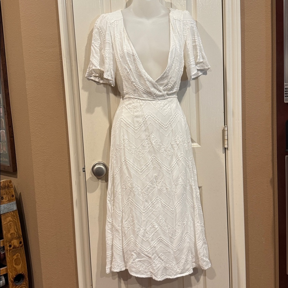 Astr White Lace Dress